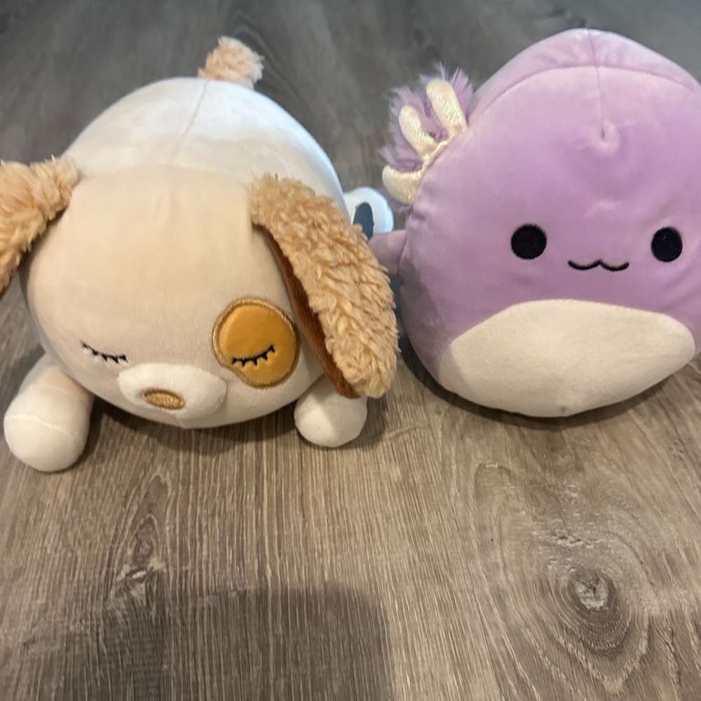 Squishmallows Cream and Purple Small Pet Toys